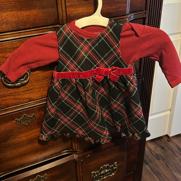 2 piece  red plaid Christmas dress set - Picture 11 of 11